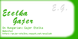 etelka gajer business card